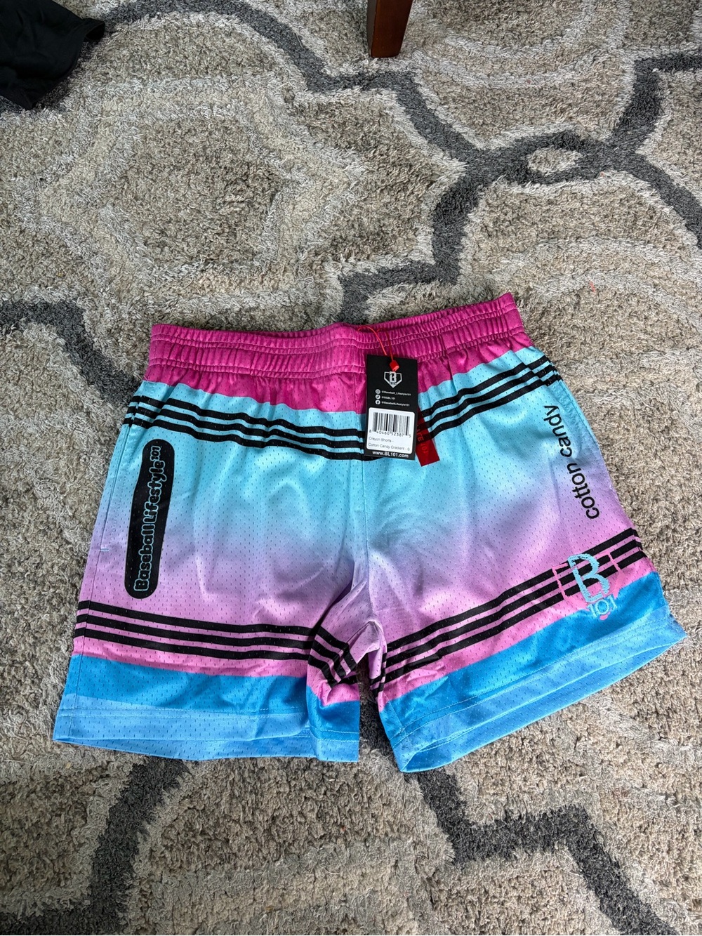 Baseball Lifestyle 101 Crayon Gradient Shorts Adult S NWT